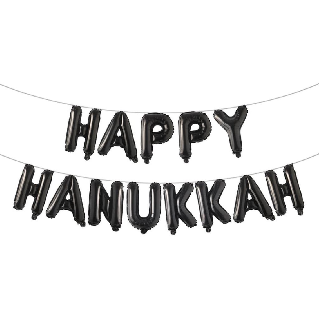 Happy Hanukkah Banner Hanukkah Party Decorations Chanukah Festival Garland Party Supplies for Fireplace Mantle, Happy Chanukah 16 inch Multicolor