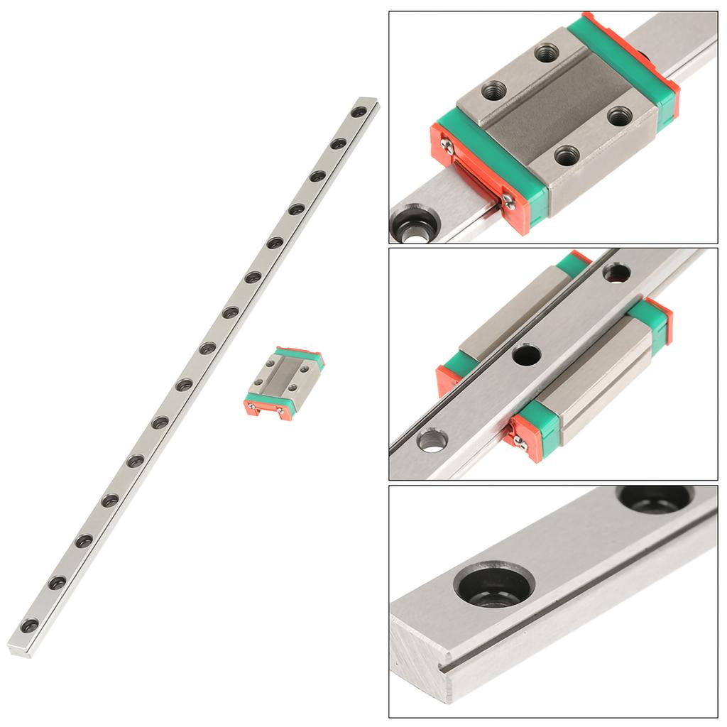 1pc Steel High Precision Miniature Linear Sliding Rail Guide Block 300mm 11.8inch