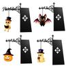 Украшение для книжного уголка Хэллоуин Железная Библиотечная Лампа, Винтажный Свет для Книжной Полки с Призраком, Тыквой, Летучей Мышью, Уникальный Подарок для Любителей, Подвески, Уголок для Чтения