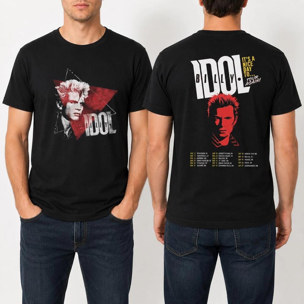 Billy Idol 2026 Concert It's Nice Day to Tour Again 2026 Unisex T-Shirt