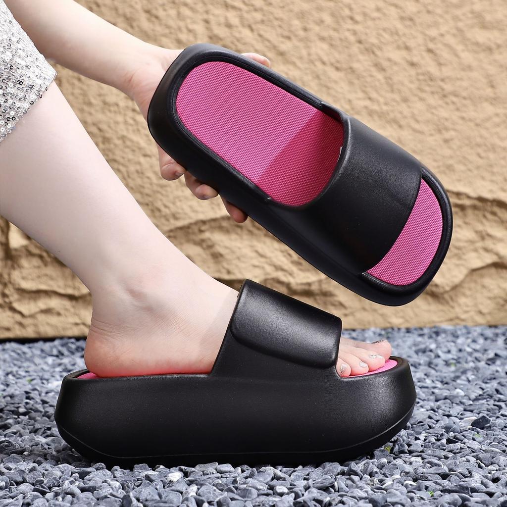 Высокие тапочки на плоской подошве женские мягкие толстые туфли из ЭВА женские мюли на каблуке 7 см женские уличные тапочки на платформе