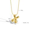 Chubby 26-Letter Balloon Pendant Necklace, Gold-Plated Stainless Steel