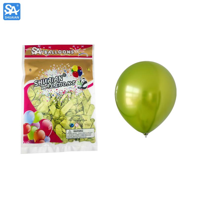High Quality 12inch Pink Metallic Latex Balloons with Text and Patterns for Wedding Birthday Party Decoration