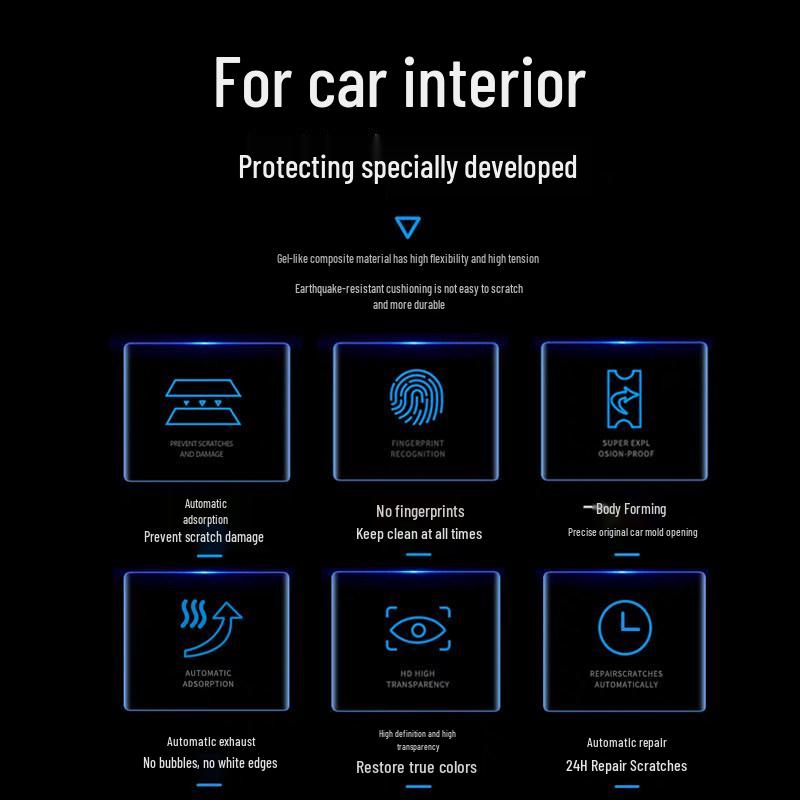 Защитная пленка для интерьера Chery Fengyun T8: Наклейка на экран приборной панели и консоли
