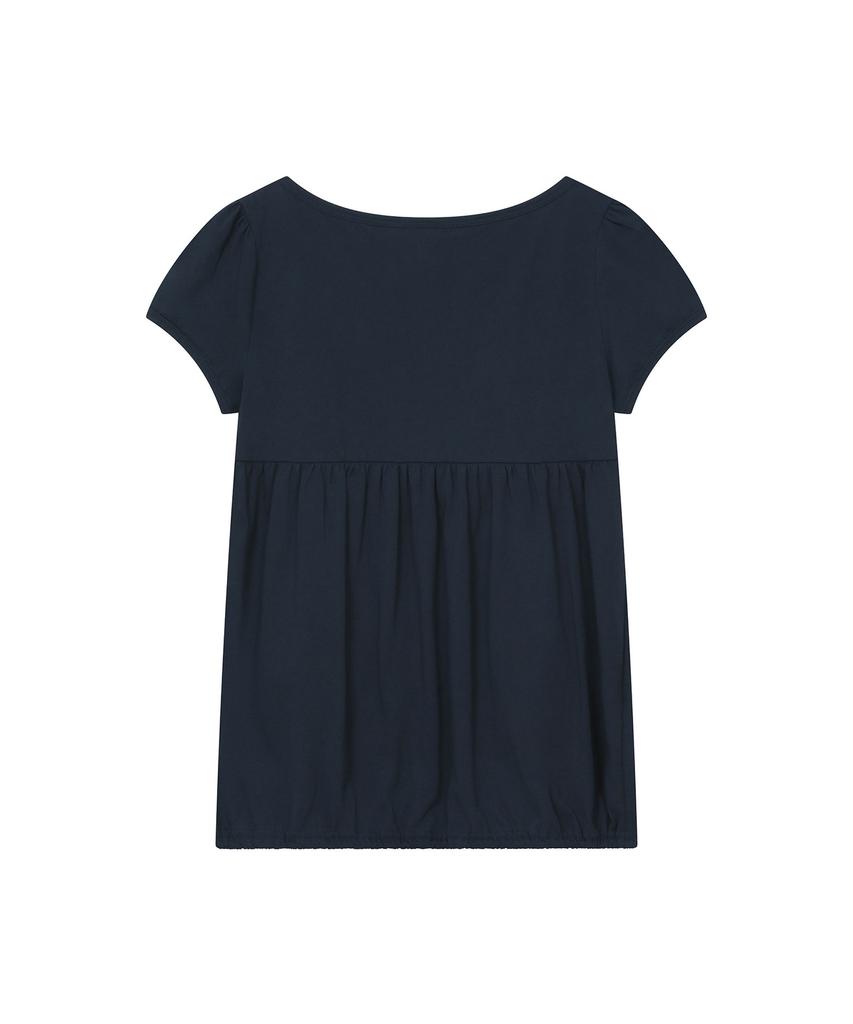 BAUF Shirred Flare T-Shirt [Navy]