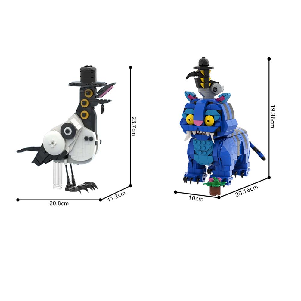 MOC K-pop Охотники на демонов Модель Сороки Конструктор Фигурка Руми Сасси Демоническая Сорока Лев Ворон Животное Кирпичики Игрушка Подарок