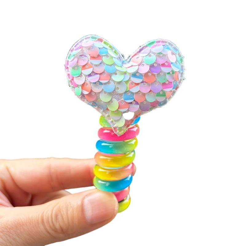 1 шт., новая красивая вышитая бабочка, эластичная спиральная веревка для волос, веревка, хвостик, резинка для волос, головной убор для детей