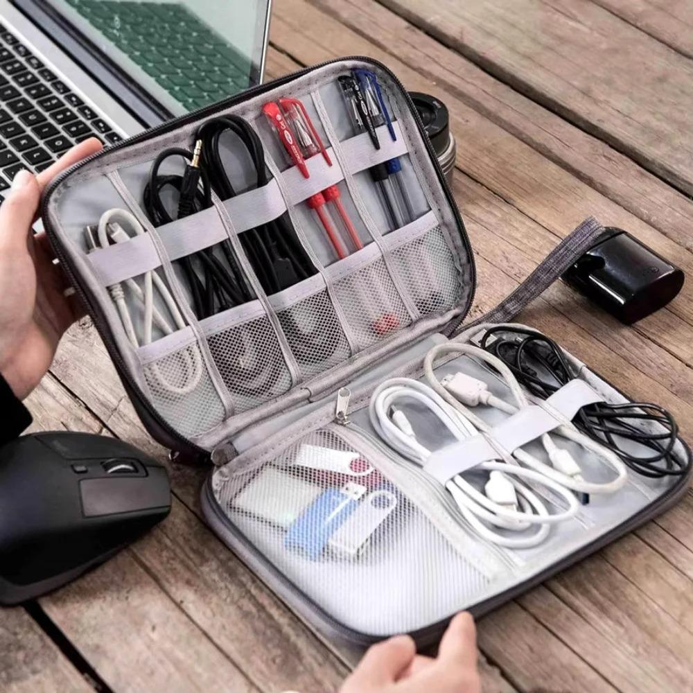 Система сумок для хранения кабелей Комплект Чехол Зарядное устройство USB Кабель для передачи данных Телефон Наушники Провод Ручка Power Bank Сумка для хранения электроники Аксессуары