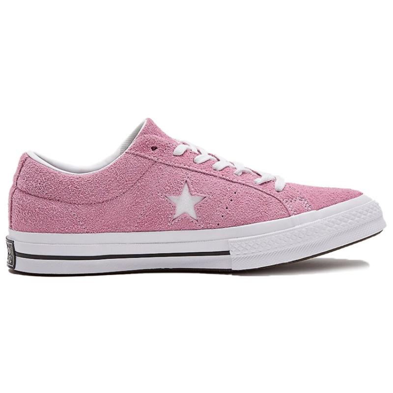 Converse Кеды One Star OX Легкие Нескользящие Низкие для Скейтбординга для Мужчин и Женщин Розовые Белые