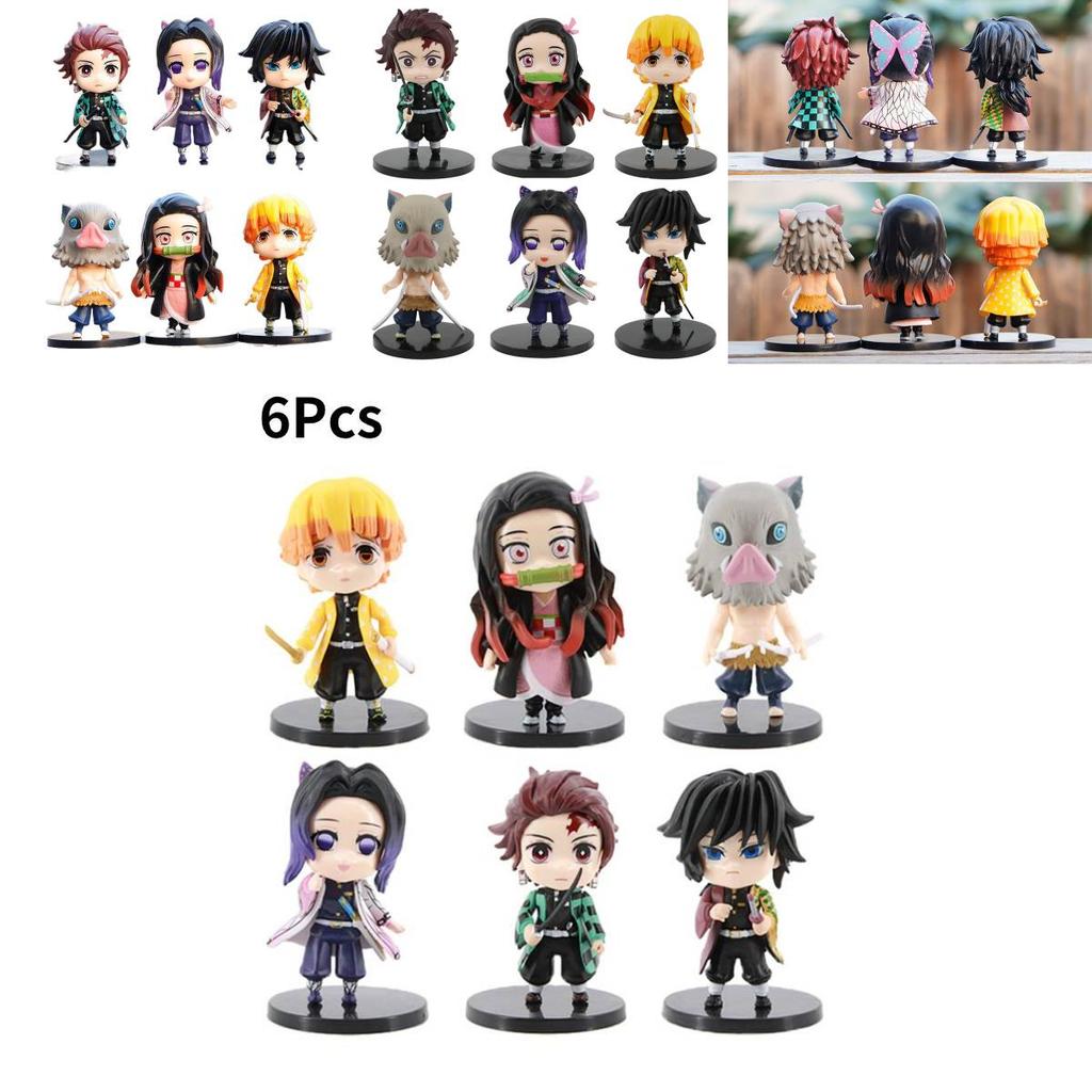 Очаровательная коллекция фигурок Demon Slayer Q версии Незуко и Зеницу для фанатов