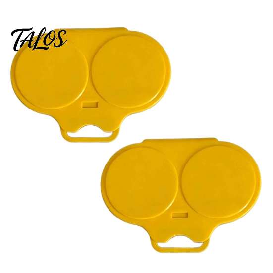 Food Grade Plastic Egg Boiler Dual Cavity Microwave Poacher with Lid & Handle, Quick-Heat Steamer Fast Meal Prep Accessory for 2 Eggs, Oil-Free