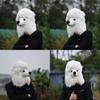 Poodle Costume Mask Latex Animal Dog Headgear For Halloween Party Photos
