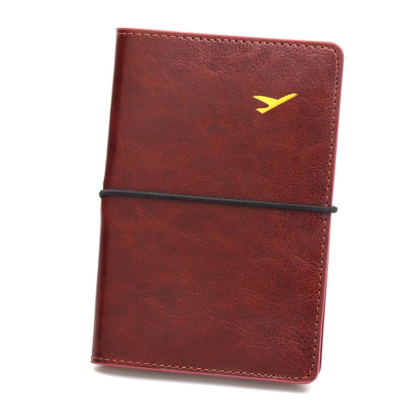 Ультралегкий Чехол для Паспорта с Летным Паспортом Эластичная Лента Чехол для Паспорта Ремешок Держатель для Билетов Держатели для ID-карт Кожаный Держатель для Паспорта