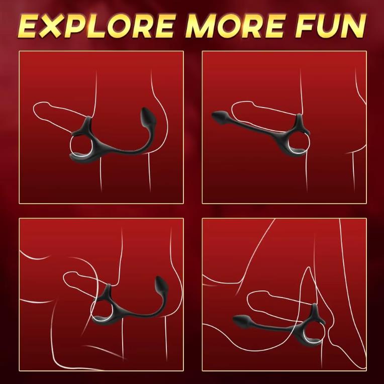 Массажер простаты, вибрирующее кольцо для пениса, 4 в 1, тренировочный стимулятор, анальная пробка, секс-игрушки, вибратор с дистанционным управлением для пары геев