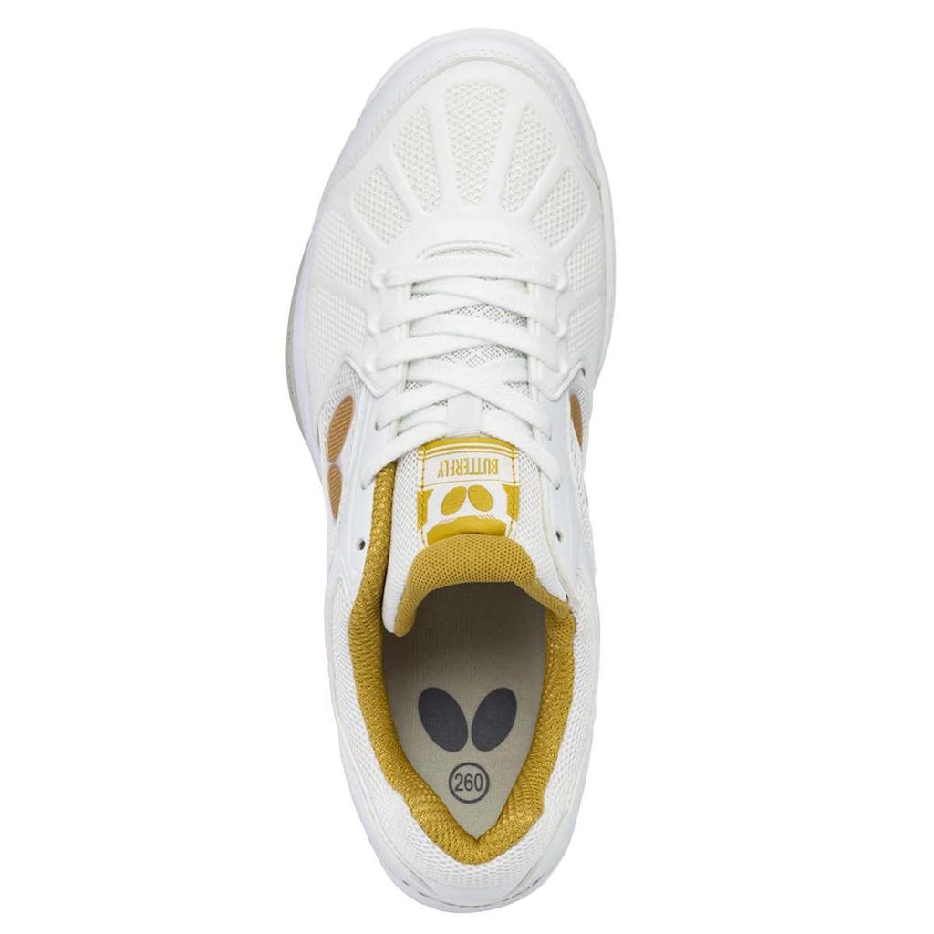 Butterfly Table Tennis Shoes Lezoline Rifones 93620 White Gold cm 27.0