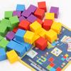 3D пространственное мышление Строительные блоки Куб Радужные stacking blocks Активность Математика Дошкольное Образовательные Познавательные Игрушки Разработаны Для Детей