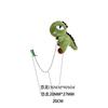 Cute Plush Dinosaur Brooch With Chain Cartoon Animal Brooch Pin Creative Clothing Accessory For Sweater Coat Backpack Gift Funny
