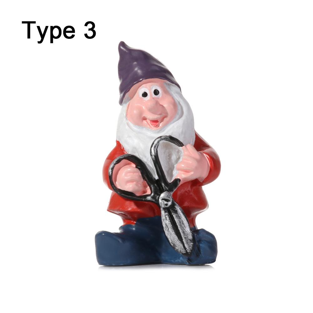 Hand-painted Fairy Garden Gnomes Desktop Decoration Miniature Dwarfs Statue Mini Gnome Figurines