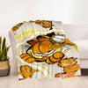 "Garfield Cat Wall Art Decor Sticker"Blanket Flannel Throw Blanket for Sofa, Bed, Travel, Camping, Office