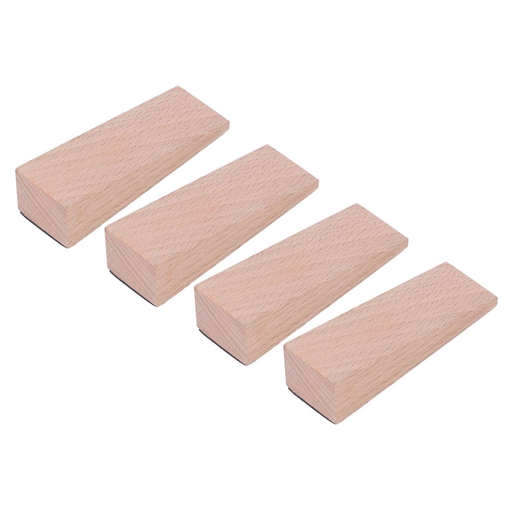 4 шт. деревянный дверной стопор треугольный противоскользящий подвижный дверной стопор установка без гвоздей цвет дерева