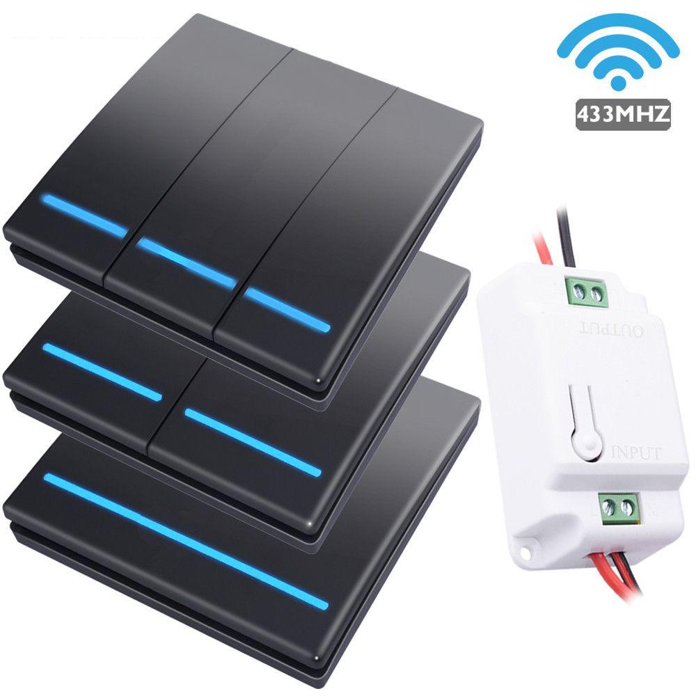 86mm Led 2 Way Push Button Switch Rocker Switch Remote Transmitter Remote Control Switch