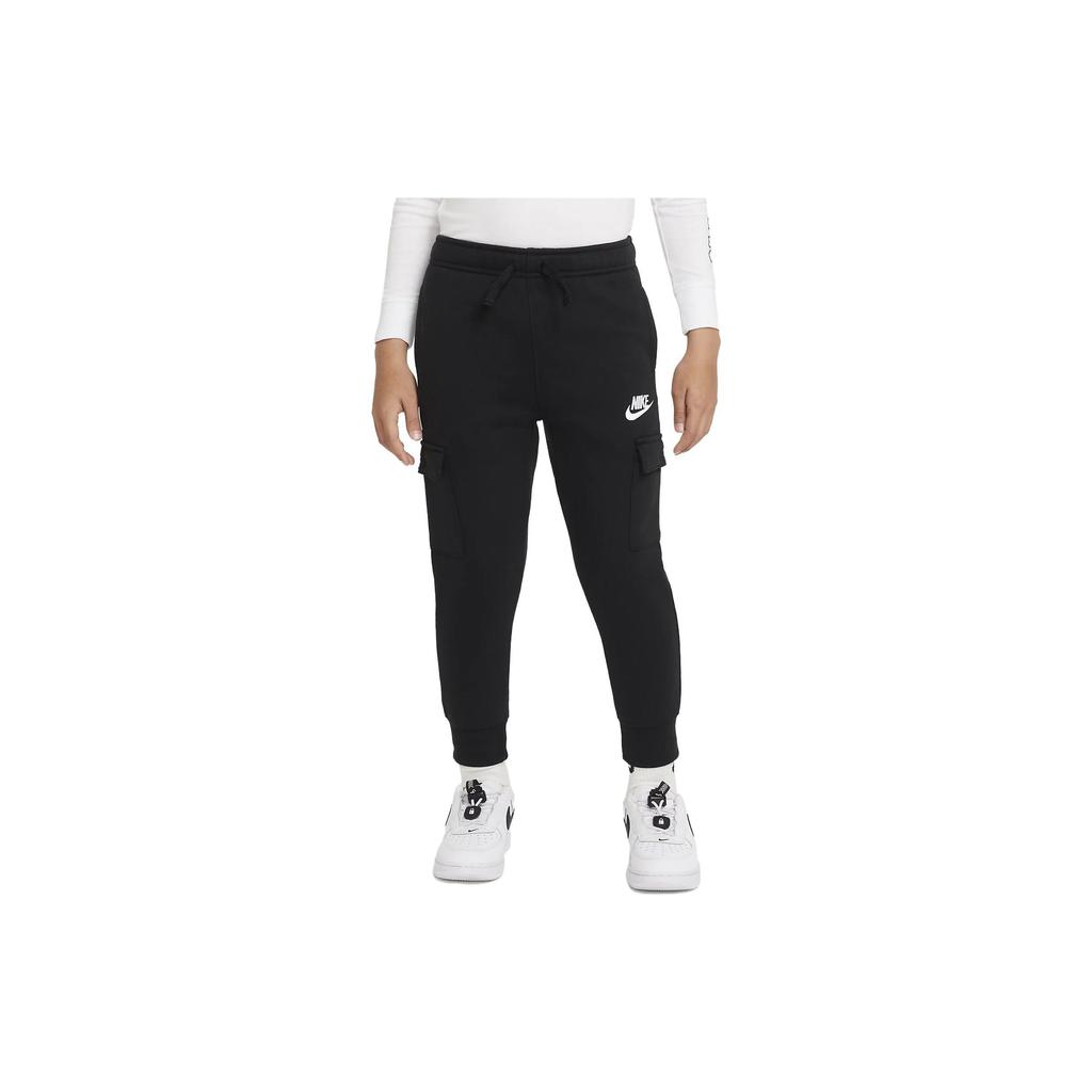 Nike Спортивные трикотажные брюки с вышивкой логотипа Детские штаны Черные FB9201-010