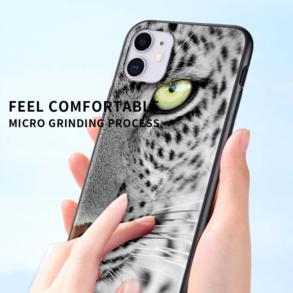 Роскошный чехол Tiger Lion для Apple iPhone 11 13 12 Pro 7 XR X XS Max 8 6 6S Plus 5 14 SE 2020 13Pro черный чехол для телефона Capa