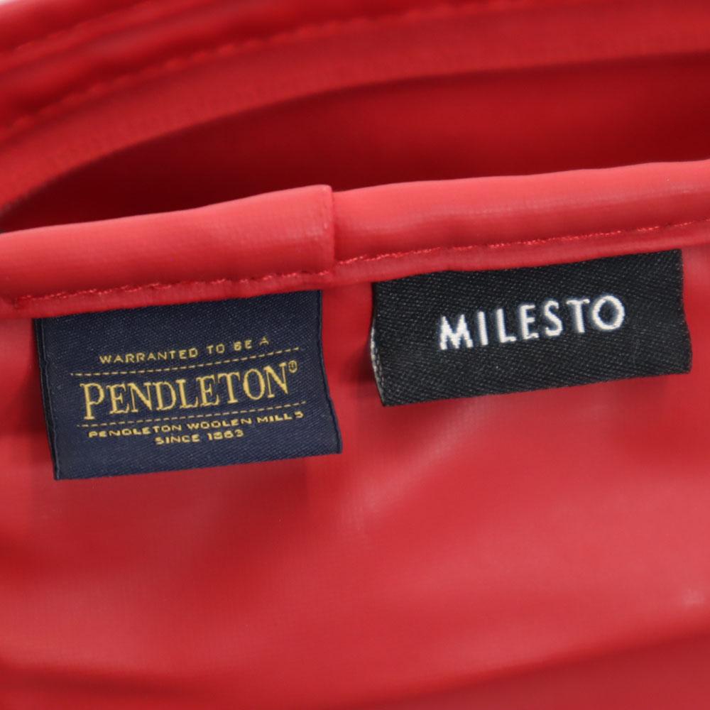 PENDLETON Сотрудничество поясная сумка Красный x MILESTO Мужская Б/У