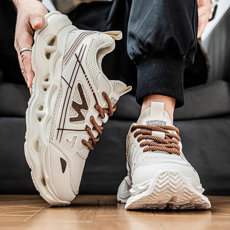 New Fashion Men 's Four Seasons Comfortable Thick Sole Shoes Students Boys GirlsTrending Soft Sole Breathable Casual Running Sneakers