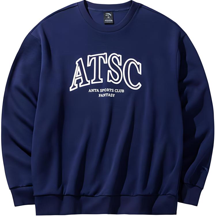 Anta Casual Comfortable Breathable Hoodie Men Hoodies Pure-Blue 952438706-3