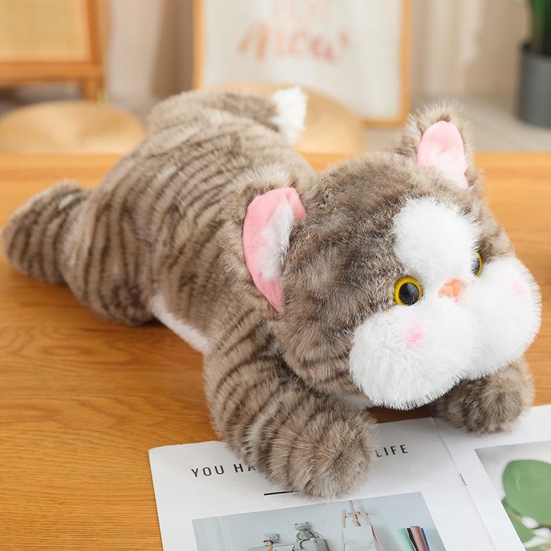 Q Elastic Soft Waxy Cute Bobo Cat Plush Doll Fat Cat Lazy Cat Hug Soothing Home Ornament Rag Doll