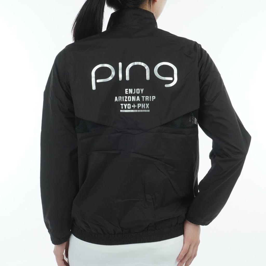Блузон для гольфа на молнии S [Ping Apparel] Женский (Водоотталкивающий, Эластичный) / / 622-5120200 010_Черный