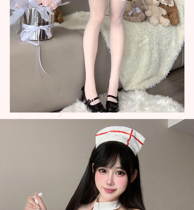 Сексуальный прозрачный комплект медсестры: Дизайн с открытой спиной и сердцем