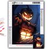 Popular 5D Diy Cross Stitch Halloween Scary Pumpkin Head Man Painting Full Drill Cross-Stitch Crafts Kit Wall Sticker Home Decor