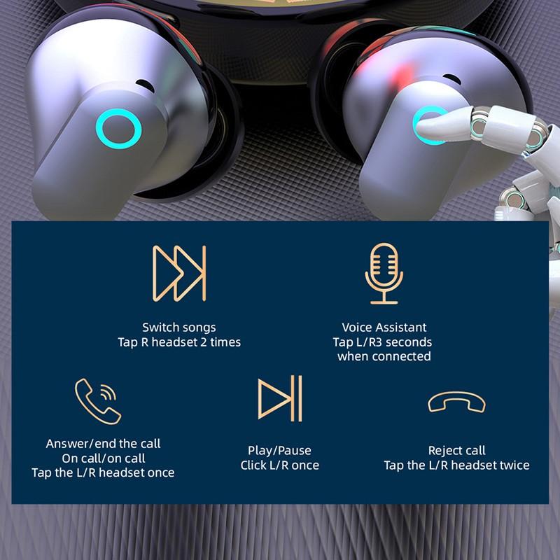 Используйте беспроводные наушники VAORLO HD с шумоподавлением Bluetooth 5.3 и подсветкой RGB. Наслаждайтесь музыкой, наушники с высоким качеством звука