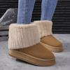 New Faux Fur Non-Slip Snow Boots Women Winter Thicken Plush Platform Ankle Boots Woman Soft Sole Keep Warm Cotton-Padded Shoes