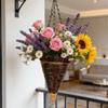 Conical Plastic Hanging Basket Planter with Stable for Beautiful Outdoor Display in Gardens Resistant to Weather and Easy to Clean