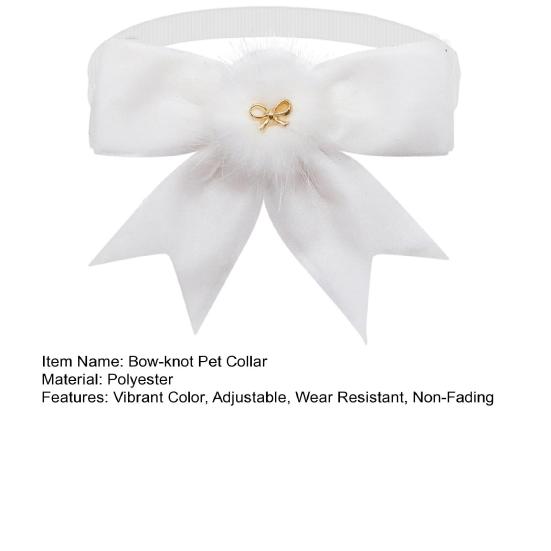 Ошейник для домашних животных с бантом, регулируемый, не выцветающий, приятный для кожи, яркий цвет, износостойкое платье