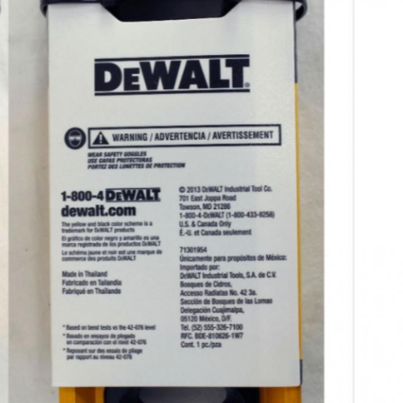 DeWalt DWHT43025 Коробчатый магнитный луч горизонтальный магнитный стержень 600 мм горизонтальный Горизонтальный измерительный стержень Dewalt