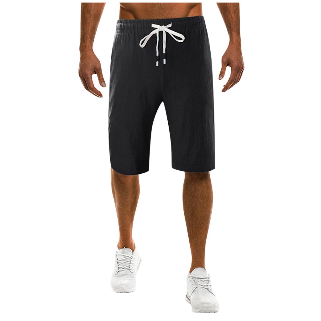 Fashionable Men'S Shorts With Drawstring Color Loose Fitting Casual Sports Shorts