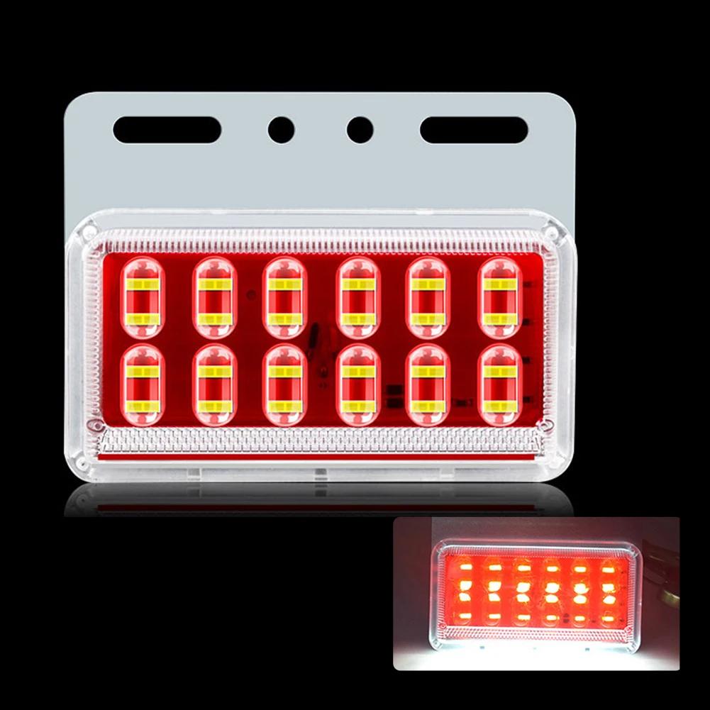 Универсальные 24 В 12 светодиодов Боковые габаритные огни для автомобиля Грузовик Внешние огни автомобиля Сигнальная лампа указателя поворота Предупреждение Задний фонарь Прицеп Грузовик