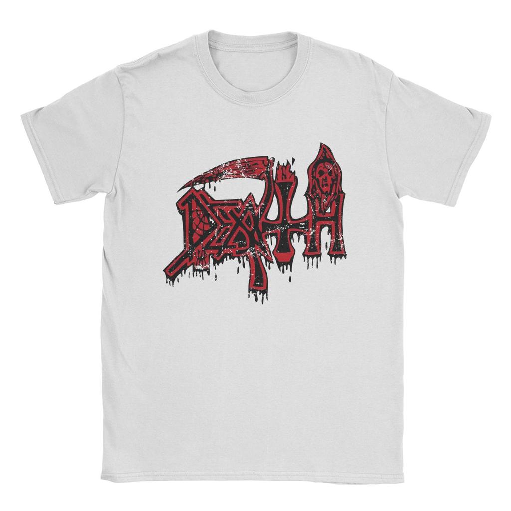 Мужская футболка Death Band Повседневная футболка из 100% хлопка с круглым вырезом и коротким рукавом, с принтом