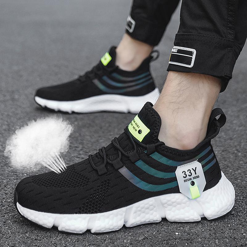 Модная мужская повседневная спортивная обувь, дышащие легкие кроссовки, сетчатые черные кроссовки для бега, спортивные кроссовки для бега, тенниса и ходьбы