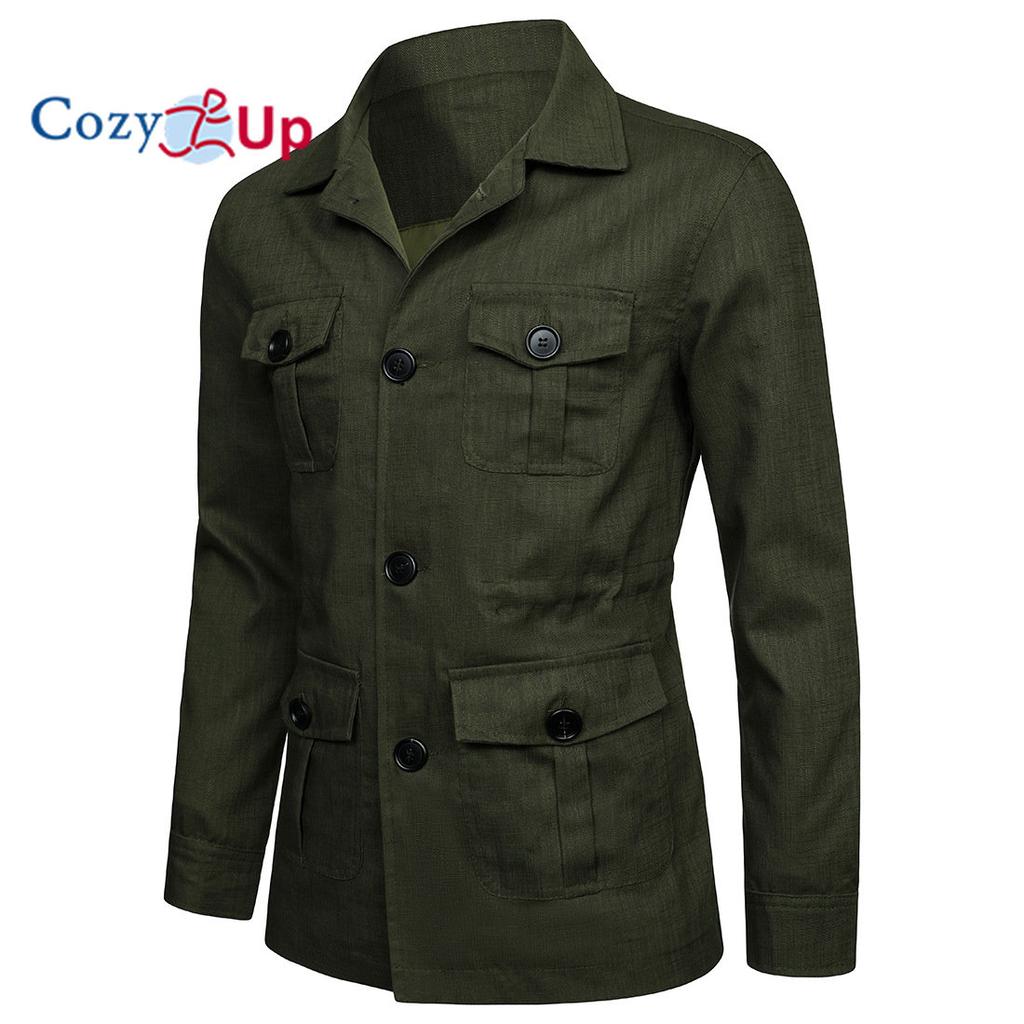 Cozy Up Винтажные мужские куртки с несколькими карманами, пальто, уличная куртка-карго в стиле милитари Chaquetas, ветровка больших размеров, мужская одежда