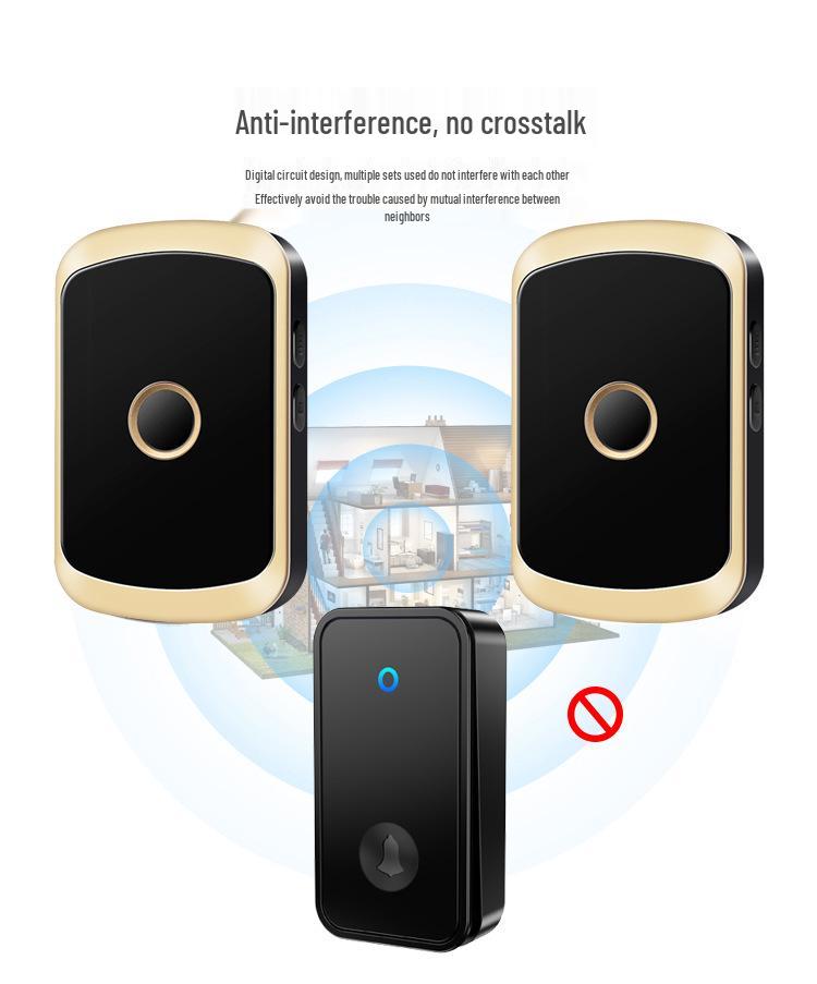 Wireless Waterproof Self-Powered Smart Doorbell for Long-Distance Use - Ideal for Elderly