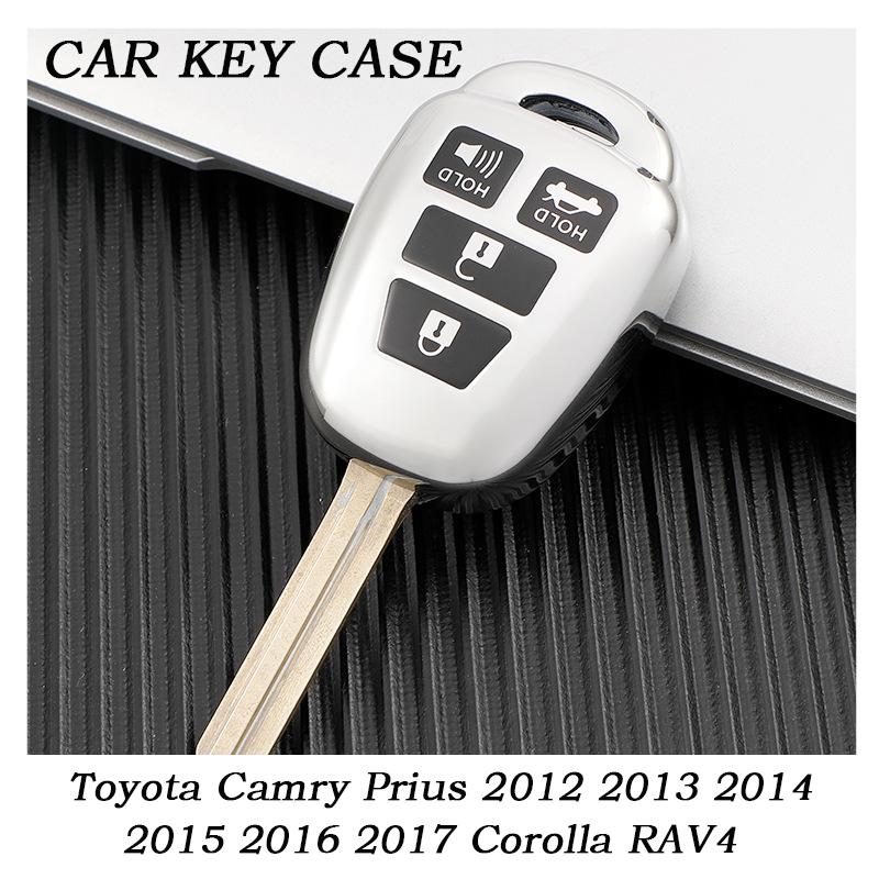Чехол из ТПУ для автомобильного ключа-пульта с 4 кнопками для Toyota Camry Prius 2012 2013 2014 2015 2016 2017 Corolla RAV4 Аксессуары для корпуса