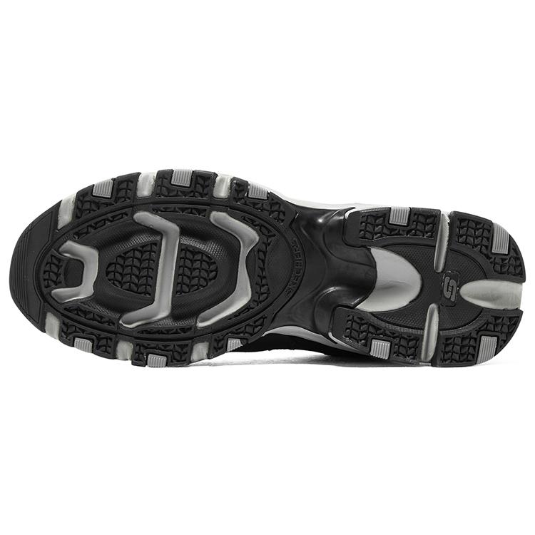 Skechers Vigor 2.0 Сетчатые Кожаные Удобные Низкие Повседневные Кроссовки Мужские Черный Угольно-Серый 237067-BKCC