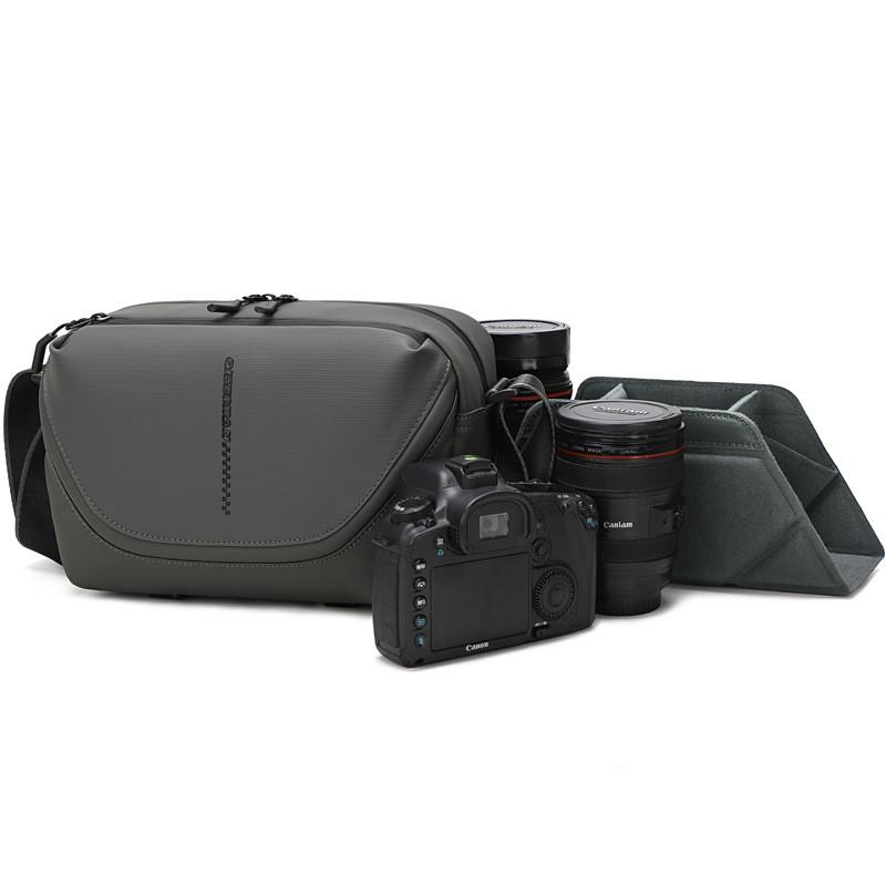 Mens Crossbody Camera Bag DSLR Mirrorless With 1 2 Lenses Waterproof Oxford Fabric Outdoor Travel Photography