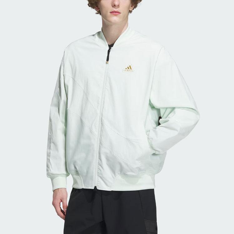 adidas FW23 CNY Дракон с вышитым воротником-стойкой, мужская куртка, кристально-синяя IZ1615