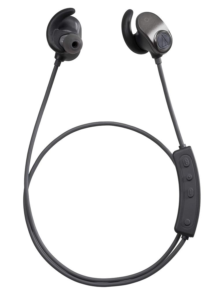 SONICSPORT беспроводные 4 ГБ Bluetooth Remote Metallic Black BK Audio-Technica наушники, водонепроницаемые/для спорта, встроенная память, управление/микрофон в комплекте,